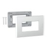 Placa 3 Modulos Metal Aluminio C/Soporte