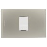 Placa Armada C/Interruptor 9/12 10AX Blanco PL1P Perla