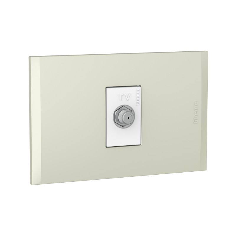 Placa Armada C/Toma TV F Blanco PL1P Perla