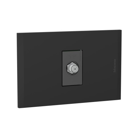 Placa Armada C/Toma TV F Antracita PL1P Black
