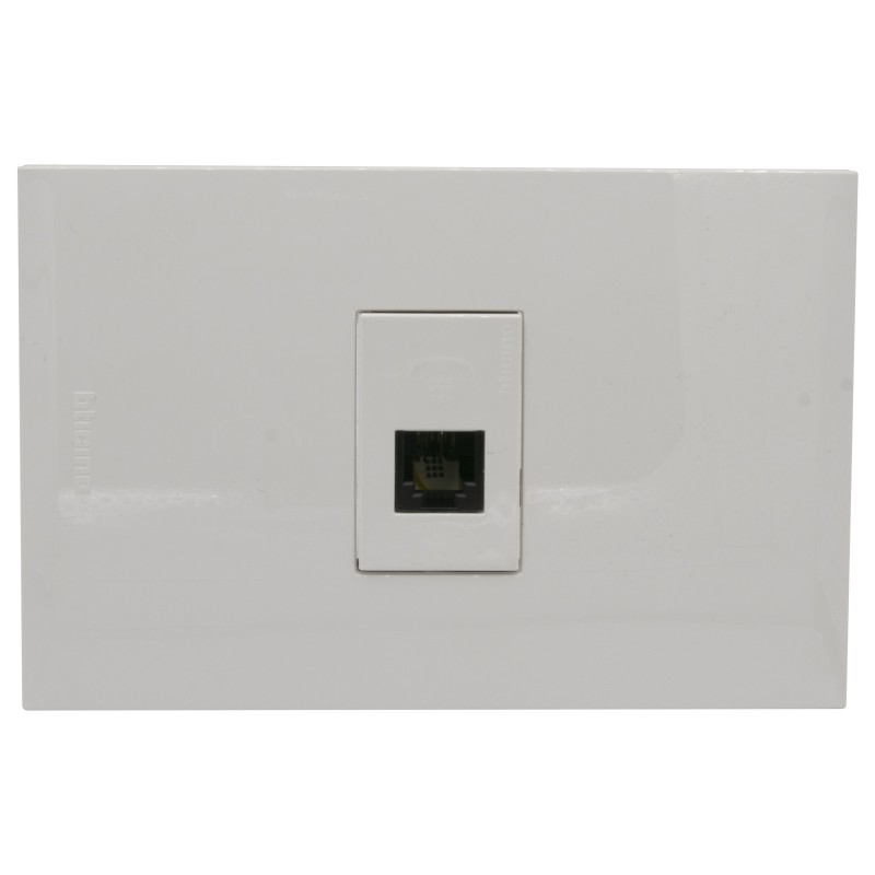 Placa Armada C/Toma RJ11 Blanca PL1P Blanca