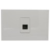 Placa Armada C/Toma RJ11 Blanca PL1P Blanca