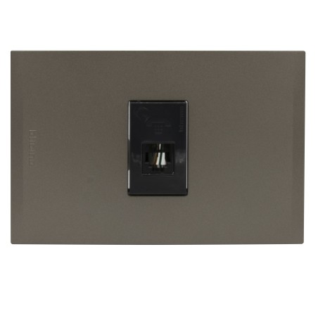 Placa Armada C/Toma RJ11 Antracita PL1P Terra