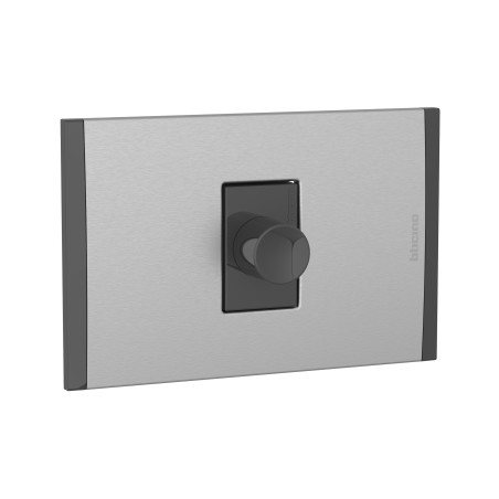 Placa Armada C/Dimmer Universal C/Perilla 200W Antracita PL1P Met Tita