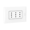 Placa Armada Triplex C/3 Enchufes 2P+T 10A Blanca PL3P Blanca