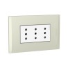 Placa Armada Triplex C/3 Enchufes 2P+T 10A Blanca PL3P Perla