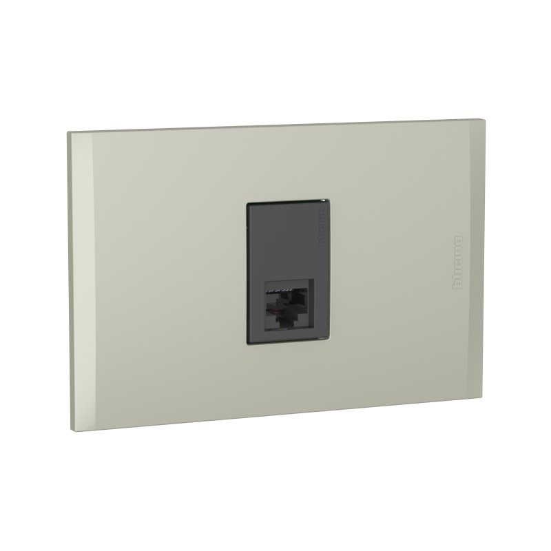 Placa Armada C/Toma RJ45 CAT6 Antracita PL1P Terra