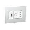 Placa Armada C/Toma USB A - Enchufe 10A - F. Polo Antracita PL3P MN