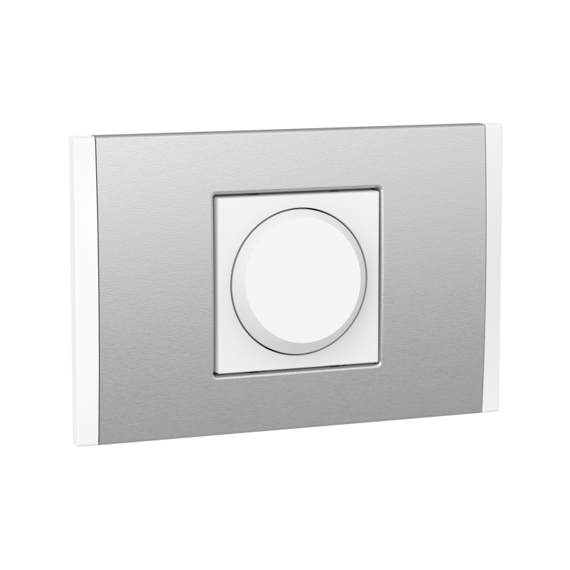 Placa Armada C/Lampara de Emergencia Extraible Blanca PL2P Metal Alum