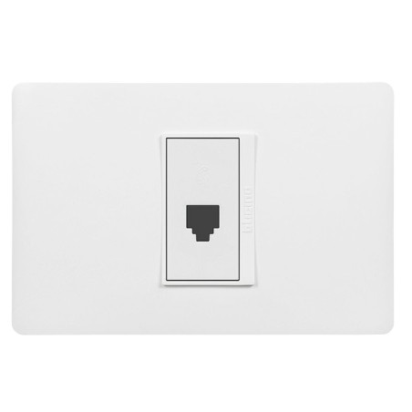 Placa Armada Simple C/Toma RJ11 Blanca
