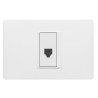 Placa Armada Simple C/Toma RJ11 Blanca