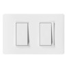 Placa Armada Doble C/Interruptor 9/24 10A 250V Blanco