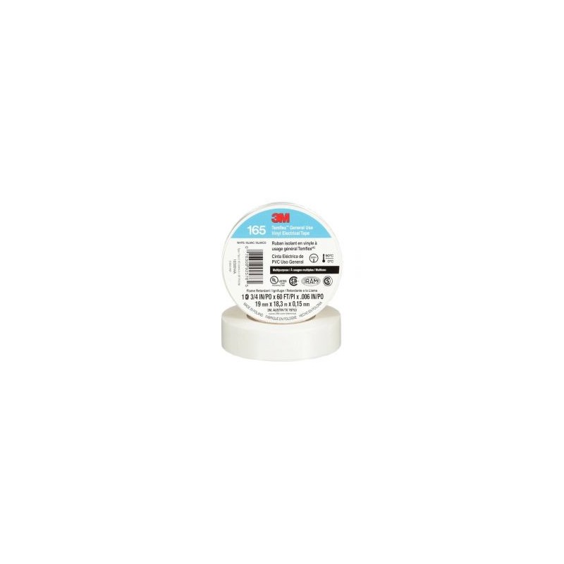 Cinta Temflex 165 19 mm x 9 mt blanca