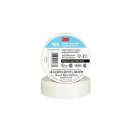 Cinta Temflex 165 19 mm x 9 mt blanca