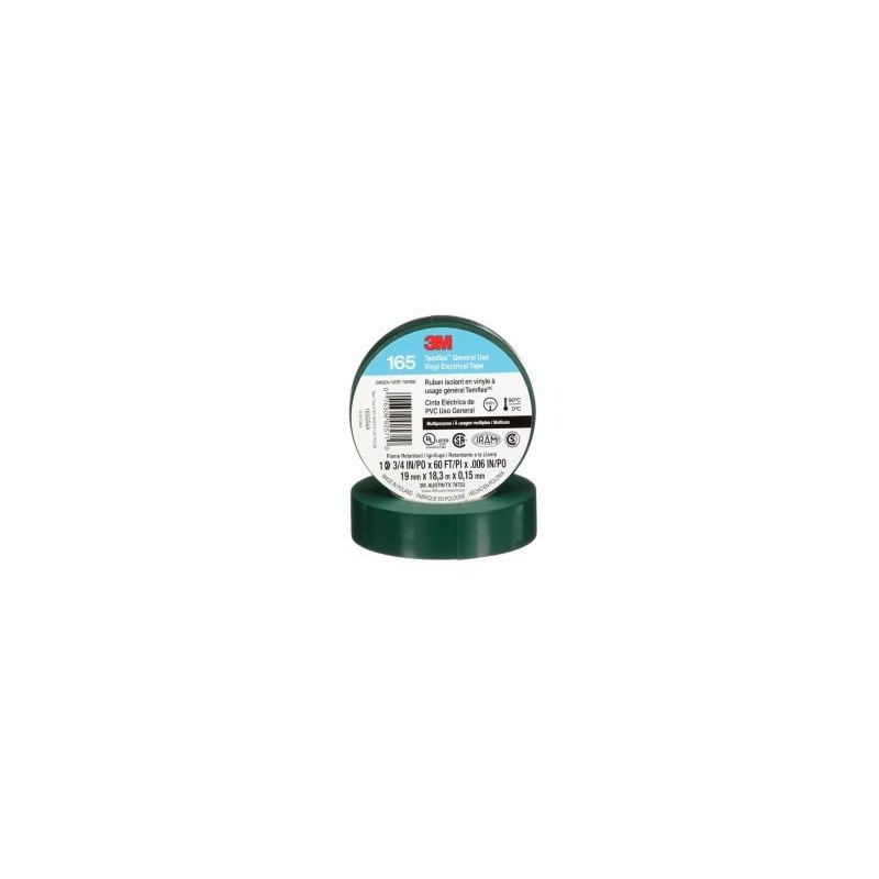 Cinta Temflex 165 19 mm x 9 mt verde