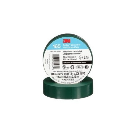 Cinta Temflex 165 19 mm x 9 mt verde