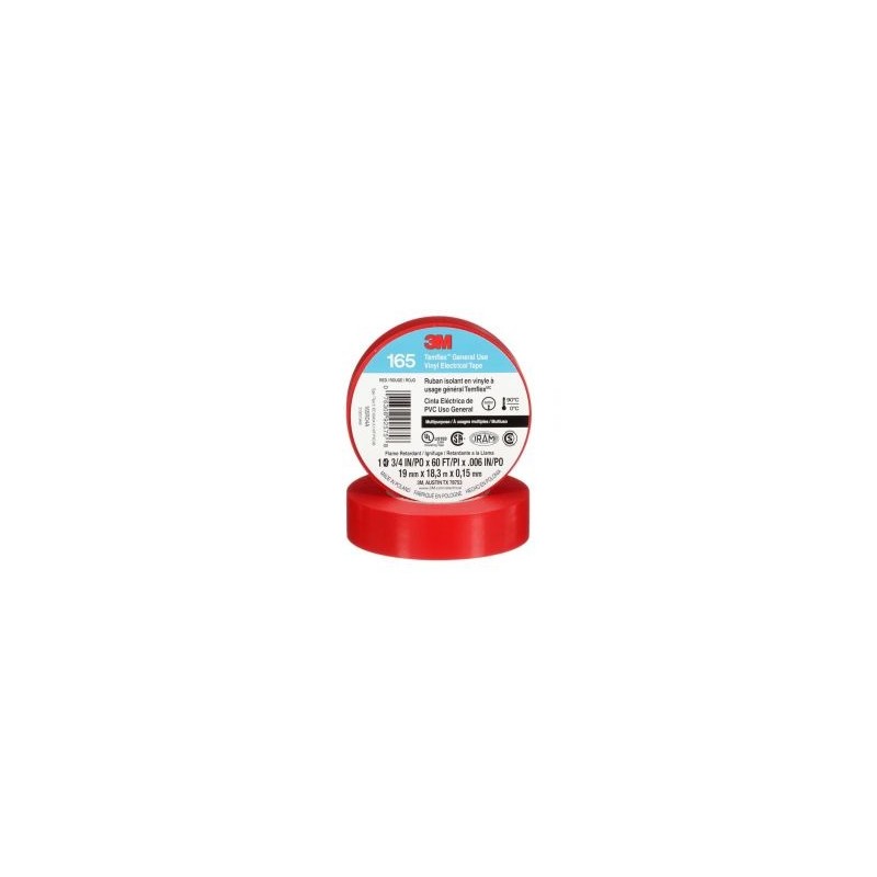 Cinta Temflex 3M 165 19 mm x 9 mt roja