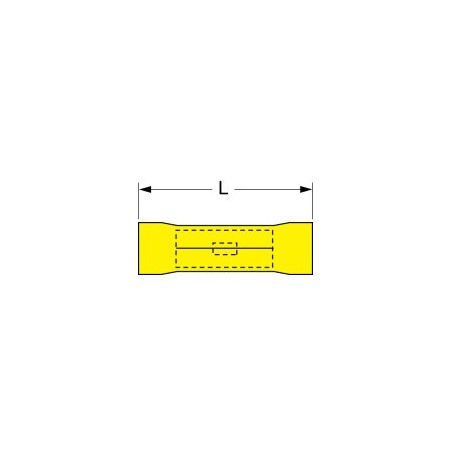 Terminal Conector Mango MVU10-BC 10-12 AWG C/Aislacion 6.4 mm