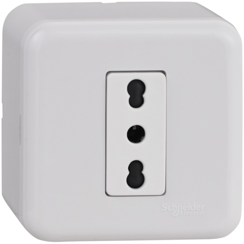 Casquete Armado C/Enchufe 10/16A Blanco Schneider