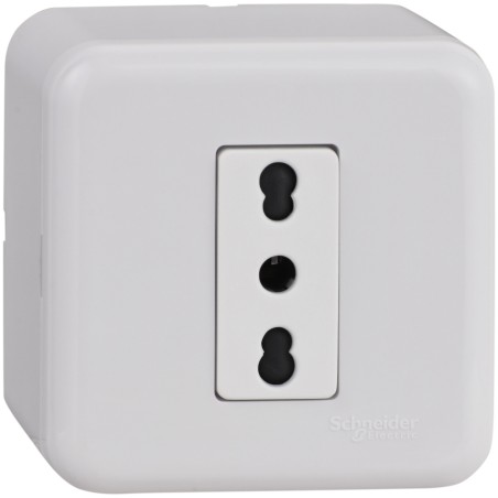 Casquete Armado C/Enchufe 10/16A Blanco Schneider