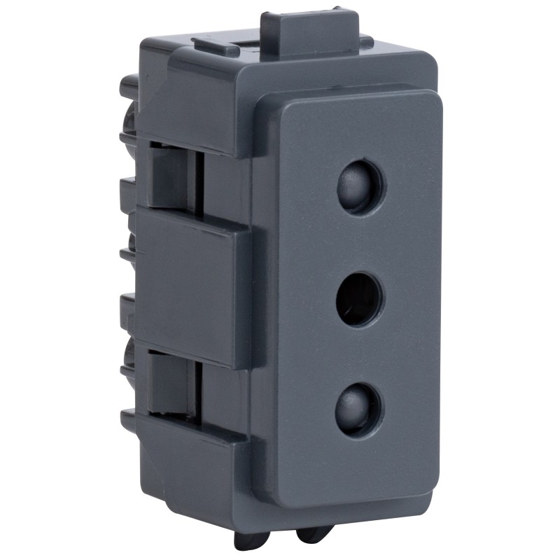 Enchufe 2P+T 10A Noir Schneider