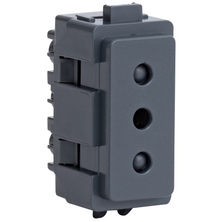 Enchufe 2P+T 10A Noir Schneider