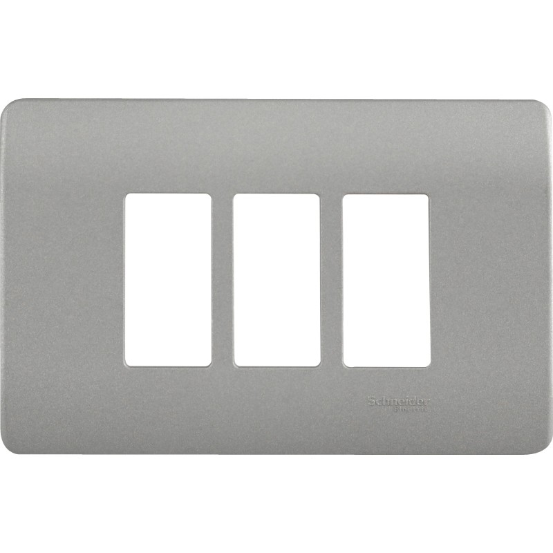 Placa 3 Modulos C/Soporte Níquel