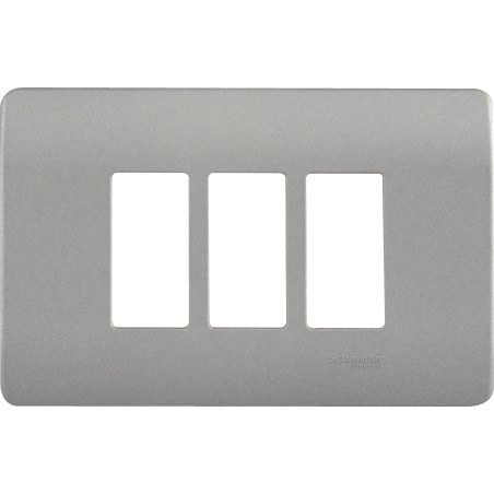 Placa 3 Modulos C/Soporte Níquel