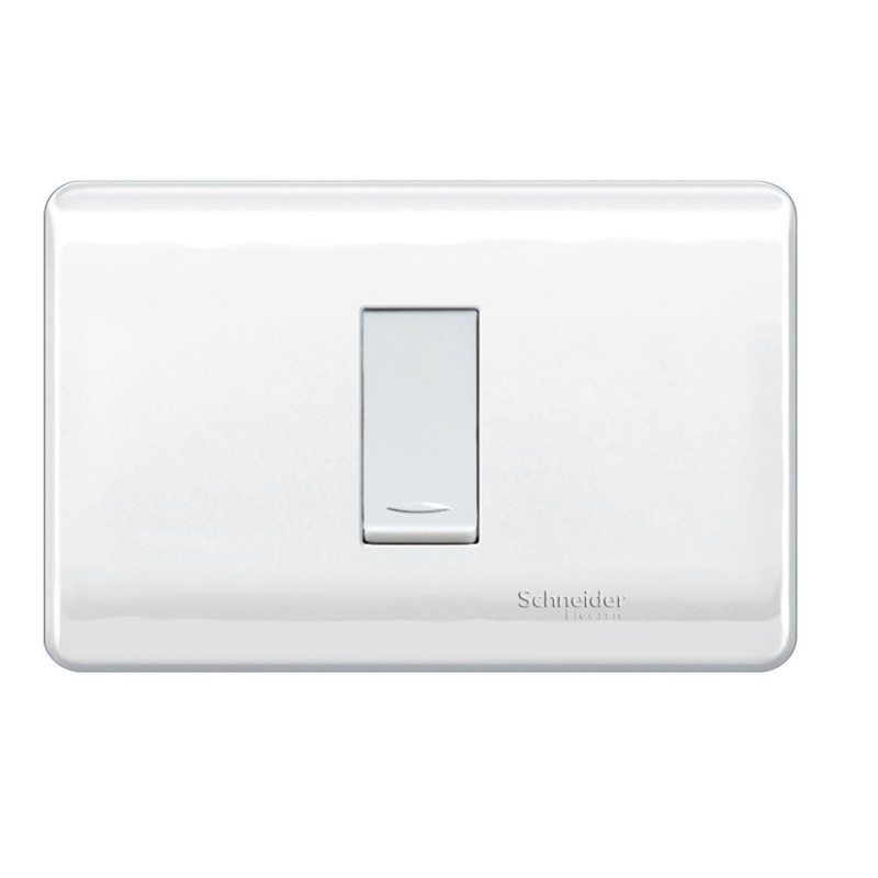 Placa Armada Simple C/Interruptor 9/12 Blanca Schneider