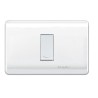 Placa Armada Simple C/Interruptor 9/12 Blanca Schneider
