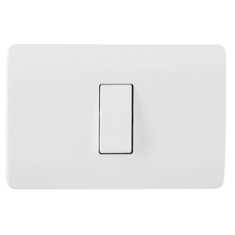 Placa Armada Simple C/Pulsador Blanca Schneider