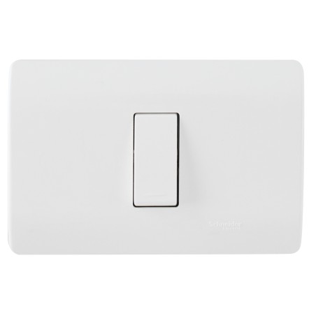 Placa Armada Simple C/Pulsador Blanca Schneider