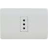 Placa Armada Simple C/Enchufe 2P+T 10A Blanca Schneider