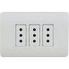 Placa Armada Triple C/3 Enchufes 2P+T 10A Blanca Schneider