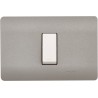 Placa Armada Simple C/Interruptor 9/12 Beige/Niquel Schneider