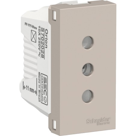 Enchufe 2P+T 10A 250V Beige Schneider