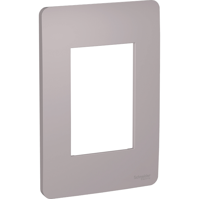Placa 3 Modulos Axis Grey Schneider