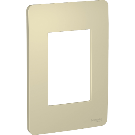 Placa 3 Modulos Horizont Aluminio Gold Schneider