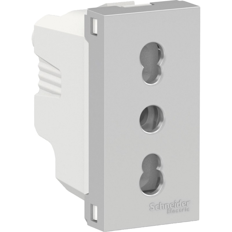Enchufe 2P+T 10/16A 250V Aluminio Schneider
