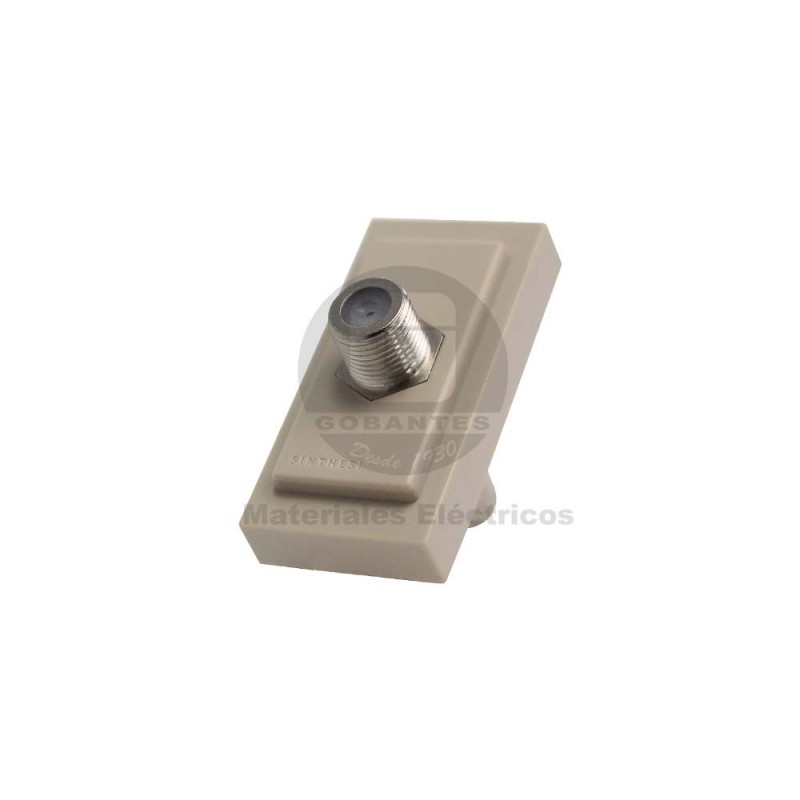 Toma Coaxial Aluminio TV Sat Sinthesi 17 Beige