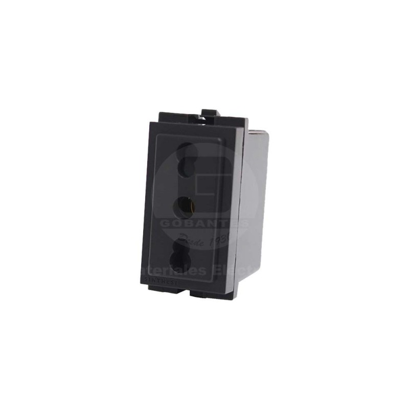 Enchufe 2P+T Bipaso 10/16A 250V Sinthesi 17 Noir