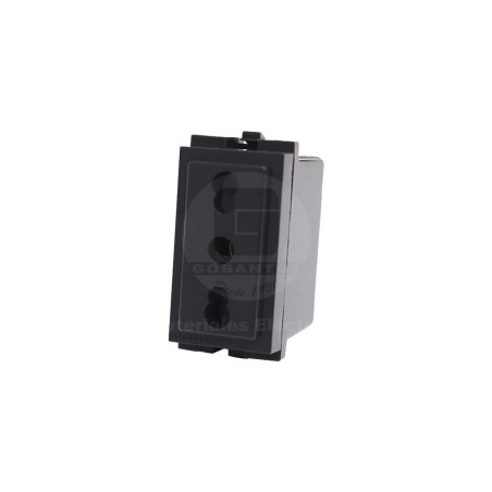 Enchufe 2P+T Bipaso 10/16A 250V Sinthesi 17 Noir