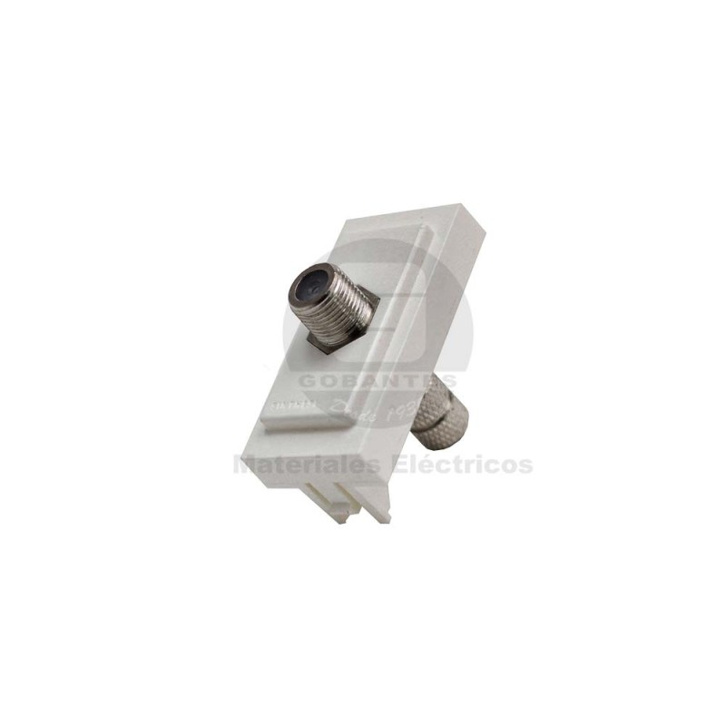 Toma Coaxial Aluminio TV Sat Sinthesi 17 Blanco