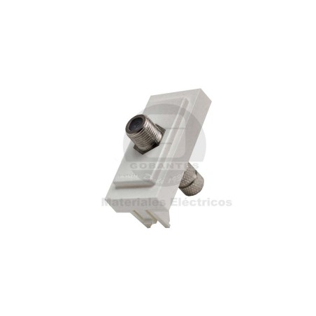 Toma Coaxial Aluminio TV Sat Sinthesi 17 Blanco