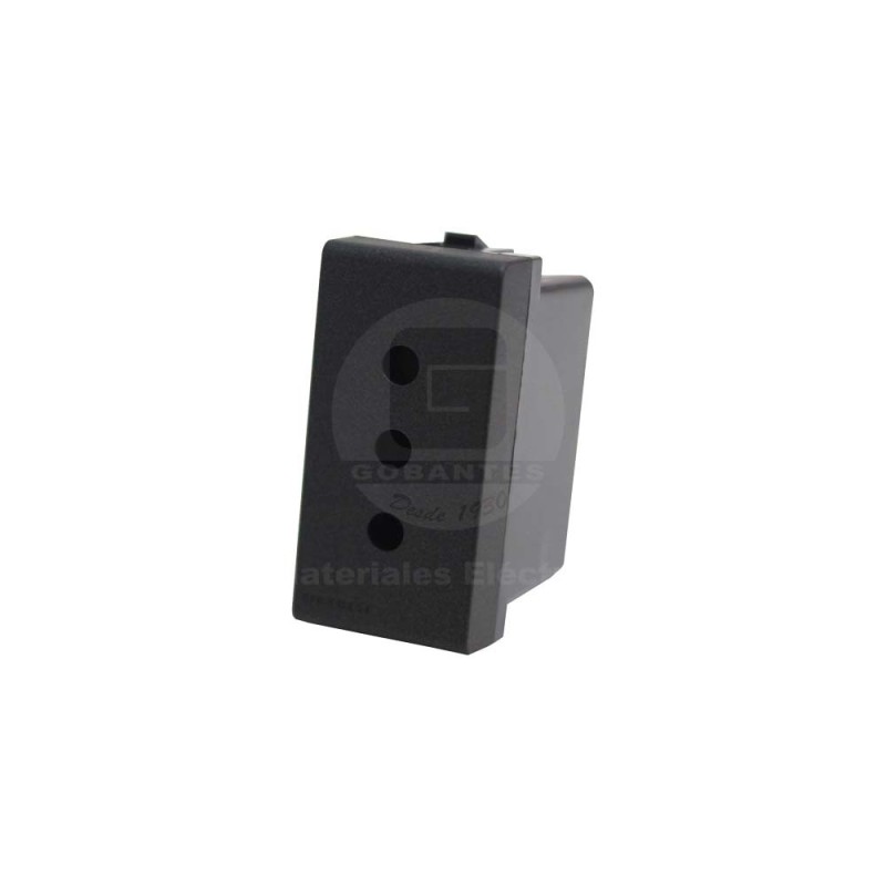 Enchufe 2P+T 10A 250V Sinthesi 44 Carbón