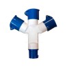 Hembra Volante Triple 2P+T 32A IP-44 220V Ekoline