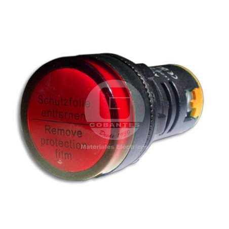 Luz Piloto LED Rojo 220V 22 mm Ekoline