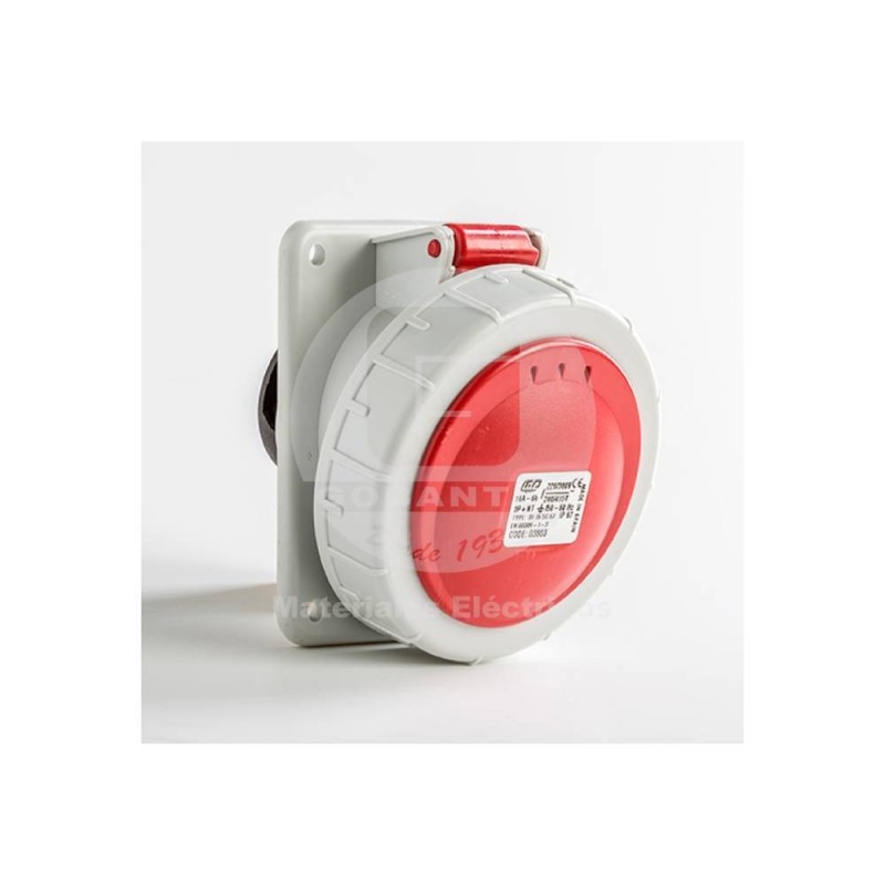 Hembra Empotrada Inclinada IP-67 3P+N+T 16A 380V Ide