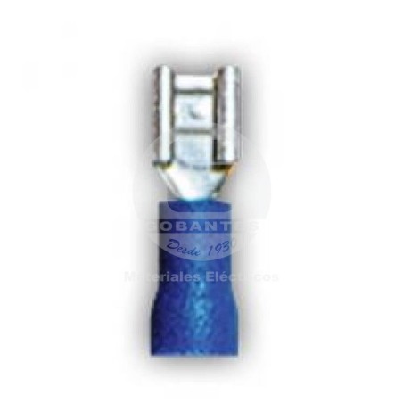 Terminal Hembra Paleta Media Aislación 16-14 AWG 5.6 mm Azul Ekoline