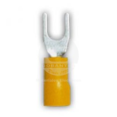 Terminal Horquilla 12-10 AWG 4.3 mm Amarillo Ekoline